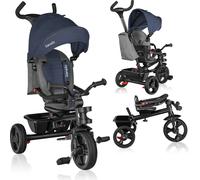 Lionelo Haari Tricycle Enfant Guidon Vélo Bébé Poussette Bleu