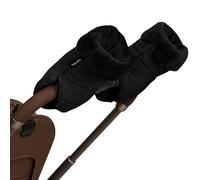 Lionelo Handmuff Oli Gants Poussette Chauffe-Mains Coupe-Vent Déperlants | Fixation magnétique rapide, doublure douce en velours Shu, rembourrage chaud, larges ouvertures, lavage à 30°C, Noir