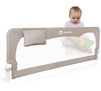 lionelo Hanna Barrière de lit Universelle Extra Haute pour Tout-Petits, Pliable à 180° avec réglage de l'inclinaison, Tissu en Maille, Sangles de Ceinture, Verrouillage de sécurité, Poche, Facile à