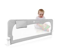 lionelo Hanna Barrière Lit Enfant 150 x 65 cm XL Barrière de Sécurité Pliable et Portable Cadre en métal Anti-Chute Barriã¨res de lit Attachée avec des Ceintures de sécurité