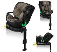 LIONELO Harmony I-SIZE Siège auto pivotant à 360° pour enfants de 40 à 150 cm, montage avec ISOFIX + pied stabilisateur, appuie-tête et dossier réglables, insert de réduction Dri-Seat (Green Olive)