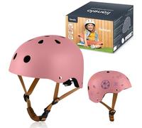 Lionelo Casque vélo enfant – Réglable 50–56 cm, protège-menton, Certifié Intertek, S rose