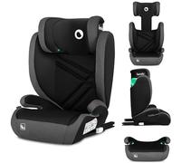 LIONELO HUGO I-SIZE Rehausseur Voiture Enfant Siège Auto Groupe 2 3, de 100 à 150 cm Montage ISOFIX Appui-tête Réglable Memory Foam Protection Latérale Accoudoirs (BLACK GREY)