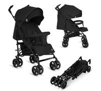Poussette bébé canne compacte LIONELO Irma - De 6 à 36 mois - Moustiquaire incluse - Noir