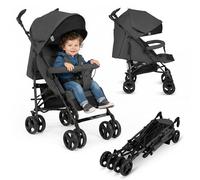 LIONELO Irma poussette canne à 15 kg (0 à 36 mois), légère et compacte, réglage du dossier jusqu’à la position couchée, grand panier système de pliage rapide, moustiquaire, chauffe-pieds