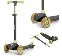LIONELO Jessy Trottinette d'équilibre pour Enfants de 3 Ans à 50 kg, Trottinette Trois Roues Légère avec Réglage en Hauteur, Roues LED, Plateforme Antidérapante, Hauteur Scooter (Green)