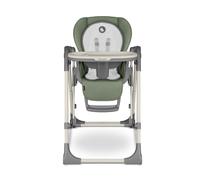 LIONELO Laurice Transat Chaise Haute Bébé Evolutive de 6 à 36 mois (15 kg) 2 en 1 avec Fonction de Balancelle (9 kg), 5 niveaux de hauteur, Réglage du Dossier et du Repose-pieds (Olive)