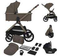 LIONELO LAYLA 3 en 1 Poussette combinée Poussette 0-48 mois jusqu'à 22 kg, Nacelle jusqu'à 9 kg, Siège auto jusqu'à 13 kg, AiryDots, Roues PU pivotantes à 360°, Suspension complète
