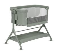 LIONELO Leonie Plus Lit Bébé 3 en 1 jusqu’à 9kg, Lit Bébé Cododo et Berceau, Hauteur Réglable, Parois Aérées, Côté amovible, Roulettes Freinées, Grand Panier