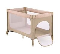 Lionelo Lit de voyage 2en1 Jasmin Easy Fold Lit de voyage pour enfants 0-36 mois, Entrée latérale avec fermeture éclair, se plie et se déplie en quelques beiges