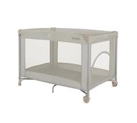 lionelo Lit de Voyage pour Bébé Amelie de la Naissance à 15 kg, Petit, Pliable, Matelas Pliable Moelleux, 100,5x70,5 cm, 2 Roues, Entrée Latérale, Sac de Transport (Beige)