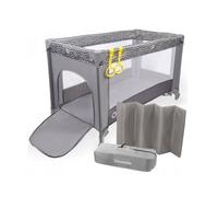Lionelo Lit Parapluie Bébé Pliable Avec Sac Et Accessoires - Gris Scandi Multicolore