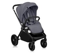 Lionelo MIKA PLUS Poussette 6-48 mois jusqu'à 22 kg, dossier et repose-pieds réglables, suspension, roues pivotantes à 360°, capote XXL étanche, UPF50+