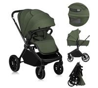 LIONELO MIKA PLUS Poussette Poussette Enfant 6-48 Mois jusqu'à 22 kg, Dossier et Repose-Pieds Réglables, Amortissement, Roues Rotatives PU 360° Cabine Étanche XXL, UPF50+