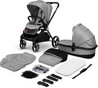 LIONELO Mika poussette enfant compacte 2en1, nacelle, poussette canne, poussette cosy, un habillage de pluie, une moustiquaire, un chauffe-pieds, poussette compact, pousette bebe complet