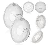 LIONELO MILKY PLUS Lot de 2 bols à lait en silicone sans BPA avec étui Facile à nettoyer Discret Confortable Réutilisable