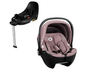 LIONELO MOXIE i-Size SET Siège Auto pour Bébé Avec Base 40 à 87 cm Porte-bébé Fixation et stabilisation ISOFIX Support stabilisateur Protection latérale, Réglage de l'Appui-Tête Insert Dri-Seat