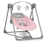 LIONELO Otto transat Bebe balancelle Bebe jusqu'à 9 kg, Jouets interactifs, Sons de la Nature, 5 Vitesses de bercement, Coussin pour la tête, Fonctionnement Silencieux