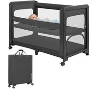 lionelo Patty Lit Parapluie avec Matelas 5 en 1, Lit Parapluie Bebe Cododo, Lit De Bebe, Parc Bébé Pliant avec Sac Et roulettes, De La Naissance À 15 Kg