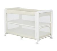 Lit cododo 5en1 LIONELO Patty - Lit bébé - Réglable en hauteur et inclinaison - Matelas 4cm - Roulettes avec frein - beige
