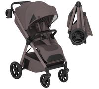 Lionelo Poussette de lit, petite taille, pliable jusqu'à 22 kg, avec | Dri-Seat Ventilé, Roues PU avec Suspension, ThermBag, Porte-Gobelet, Chancelière, Moustiquaire, Habillage Pluie et Capote XXL