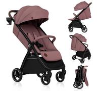 Lionelo Poussette Ingrid jusqu'à 22 kg de 6 mois à 4 ans Grandes roues pivotantes à 360° - Rose