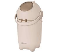 Lionelo PureBin Poubelle à Couches Anti-Odeurs sans Cassette, Beige | Compatible avec les Sacs Poubelle Standards, Fermeture Étanche, Ouverture à Une Main, Capacité 10 L, Facile à Nettoyer