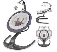 LIONELO Rina balancelle et transat 2en1 - télécommande, Assise pivotante 360°, 2 Directions de Balancement, 5 Vitesses, Blocage, réglage du Dossier, minuterie, 12 mélodies, Fonctionnement Silencieux