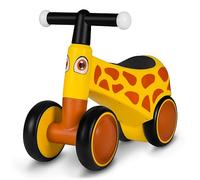 LIONELO Sammy Rider pour Enfants de 1 à 3 Ans, Porteur 4 Roues jusqu'à 25 kg, Poignées Antidérapantes avec Éclairage, Siège Ergonomique 3 Modèles, pour Garçons et Filles (Yellow)