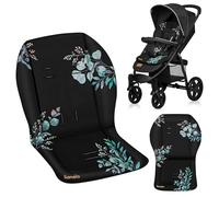 Lionelo Matelas universel Seatliner pour poussette, réversible et imperméable, insert doux, noir
