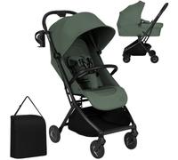 Lionelo Sia Flex Poussette 2 en 1 (0-4 ans, jusqu'à 22 kg), poussette de voyage avec nacelle pliable, ultra légère, compacte, pliable à une main, UPF50+, ventilation 3D, boucle de ceinture magnétique