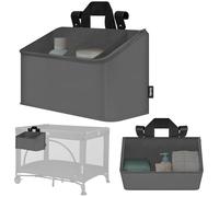 lionelo Sidepocket Moyen Organiseur de Table à Langer, Range-Couches Bébé | 43 x 15 x 23 cm, poches pour couches, lingettes et vêtements, structure renforcée, lavage à la main à 30°C, Gris