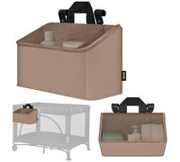 Organisateur de lit de bébé LIONELO Sidepocket - Organisateur de couches à suspendre - Imperméable - 3 compartiments - Zippé -