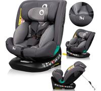 Siège-auto évolutif LIONELO Bastiaan One i-Size - Base pivotante 360° - 40-150 cm - 0 -36 kg - ISOFIX - Groupe 0+/1/2/3 - Gris