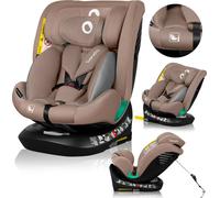 Lionelo Siège auto Bastiaan One i-Size, de la naissance à 12 ans, de 0 kg à 36 kg, Dri-Seat, 360 degrés - Beige Sand