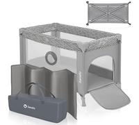 LIONELO Stefi lit bebe bebe jusqu'à 15 kg, entrée latérale, dispositif de protection contre le pliage accidentel LockGuard, système de pliage rapide, sac de transport (GREY)