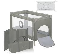Lionelo Lit parapluie Stefi – 2en1 compact 0-36 mois, pliage rapide, sac, 2 roulettes, Beige