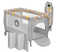 Lionelo STEFI PLUS Lit Bebe Bebe jusqu'à 15 kg, Système de Pliage Rapide | Entrée Latérale, Dispositif de Protection Contre le Pliage Accidentel LockGuard, Sac de Transport