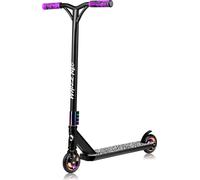 Lionelo Stunt Scooter Whizz Cityroller Kickscooter trottinette pour enfants Funscooter en aluminium anodisé extra-fort, ABEC-9 - Neo Black