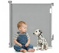 Barrière de sécurité rétractable - LIONELO Thea - 85 x 145 cm - Pas de seuil - Gris