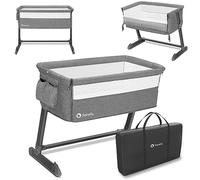 lionelo Theo 2in1 lit bébé Voyage lit, bébé lit supplémentaire, bébé de la Naissance jusqu'à 9 kg, réglage en Hauteur de l'inclinaison, Pliable paroi latérale, Matelas, moustiquaire (Stone)