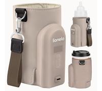 LIONELO Thermup Go Evo Chauffe-Biberon Portable Sans Fil, Batterie 4500 mAh, Jusqu’à 9h d’Autonomie, Tapis Chauffant Universel 50-80 mm, 5 Températures 38-50°C, Écran LCD, USB-C
