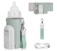 LIONELO Thermup Go Evo Chauffe-Biberon Portable, Maintient les Liquides au Chaud, 5 Températures de Fonctionnement de 38 à 50 o C Chargement USB-C, jusqu'à 9 h de Fonctionnement Affichage LCD (Green)