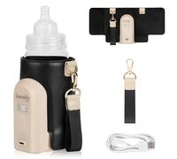LIONELO Thermup Go Evo Chauffe-Biberon Portable, Maintient les Liquides au Chaud, 5 Températures de Fonctionnement de 38 à 50 o C Chargement USB-C, jusqu'à 9 h de Fonctionnement Affichage LCD (Black)