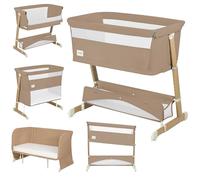 Lionelo Thomi Plus 5in1 Lit d'enfant, Lit d'appoint jusqu'à 9kg, , Lit de voyage, Parc jusqu'à 15kg, Canapé jusqu'à 100kg, Lit d'appoint, Réglable en hauteur - Beige Carmel