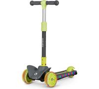Lionelo Timmy, trottinette à trois roues, capacité de charge élevée : 50 kg, éclairage LED des roues et du cadre - Vert Lime