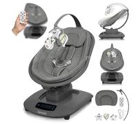 LIONELO BLOSSOM Berceuse Bébé Électrique jusqu'à 9 kg Transat Enfants Dossier Réglable Bercement Naturel 5 Vitesses Siège Ergonomique Télécommande Bluetooth, 5 Mélodies