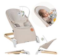 Transat enfant et balancelle LIONELO LILAC pour les bébés jusqu'à 9 kg de 0 à 6 mois, balancelle 2 en 1, 2 jouets, réglage d'inclinaison, harnais à 3 points, léger 3,2 kg, se plie à plat