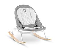Lionelo Transat ROSA pour nouveau-né, balançoire pour bébé, balançoire pour tout-petits, rotation à 90 °, pliable (gris/blanc)
