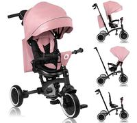 Lionelo Tricycle multifonctionnel Tris Plus – Poussette bébé, 9 mois–5 ans, jusqu'à 25 kg, siège 360°
